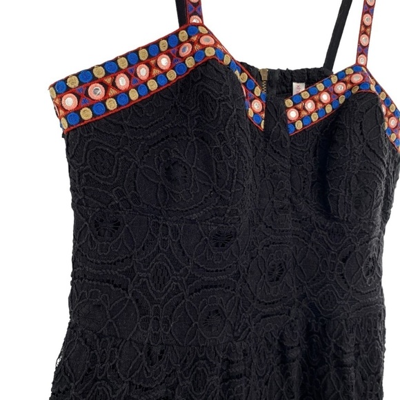 Xhilaration Black Lace Embroidered Babydoll Dress - Picture 3 of 12